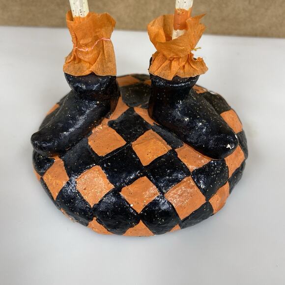 Green Witch Statue Figurine Jack O Lantern Pumpkin Halloween Decor - READ - Picture 4 of 13